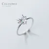 Cluster Rings Colusiwei 925 Sterling Silver Clear CZ Open vinger voor dames elanden Antlers schattige kerstfeestje sieraden Bijoux