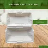 Disposable Plastic Tableware Dog Packing Box Commercial Disposable Plastic American Takeout Custom Hamburger Cake Shop Rice Degradatio Dhsvy