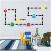 Väggklistermärken Cartoon Pacman Game Sticker Kids Room Nursery Xbox Space Invaders Decal Bedroom Play Vinyl Decor 210308 Drop Delivery Dhkrv