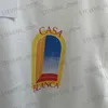 T-shirt da uomo CAS Casablanca T-shirt Uomo Donna T-shirt con stampa finestra di migliore qualità Top Tees T231214