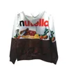 Men's Hoodies Men 3d Hoodie Print Nutella Food Hip Hop Casual Tops Fashion Pullovers Sweatshirts Funny Printed Plus Size Coat