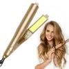 Alisadores de cabelo Pente Dual Purpose Straightener Multifuncional Curler Gold Clip Penteado 5 Nível de Temperatura Em Linha Reta 231214