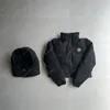 Clássico masculino jaqueta vermelha rótulo casaco bordado engrossado quente rua hip hop moda nicho britânico Trapstares mulheres curto inverno jaqueta parkas