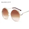 Sonnenbrille Est Fashion Carlina Round Wire-Frame 2021 Vintage Sun Glasses Women Brand Designer MA164322J