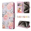 Luxury Glitter Folio Butterfly Phone Case för iPhone 15 14 13 Pro Max Samsung Galaxy S24 S23 Ultra S23Fe A22E A23E A23S A05 A05S A04E 3 Kortsluckor Läderplånbok Skal