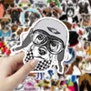 50pcs en gros chien de boxe mignon cartoon étanche en PVC Pack pour pour le réfrigérateur de la voiture pour ordinateur portable pour ordinateur portable Cup de téléphone Bicycle Skateboard.