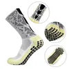 Meias esportivas 4 pares de tamanho médio ao ar livre respirável futebol camuflagem padrão treinamento antiderrapante silicone futebol 231213