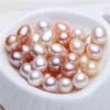 100 Pieces Whole Half Drilled Freshwater Pearl Loose Rice Teardrop 6 8mm Natural Pearls DIY Jewelry Making301N