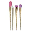 Set di pennelli per trucco Pennello per cosmetici 5 colori brillanti oro rosa Pennello per trucco con gambo a spirale Utensili a vite per unicorno Instock sogal LL