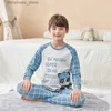 Pyjamas Big Boys Pyjamas Winter Long Sleeve Children's Clothing Sleepwear Cotton Pyjamas For Teenage 6 8 10 12 Years Cartoon Home Clothes R231214