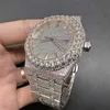Piquet Audemar AG05 MENN NUOVO Diamond Watch Iced 2tone Rose Gold Case Orro