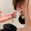 Brincos pendurados moda coreana oco atado coração para mulheres cor dourada amor charme brinco gota boucle oreille joias finas