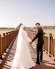 Hijab Dubai Wedding Muslim Dresses for Woman A-line Elegant Bridal Dress with Long Sleeves Veils White Robe De Mariee 2024