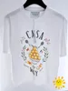 24ss högkvalitativa t-shirt män kvinnor orange tryck t-shirt topp tees