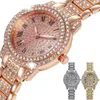Andere Watche s Uhr Voller Diamant Top Luxus Marke Quarz Stahl Für Damen Punk Elegante Zirkon Kristall Mode Armbanduhr Uhr 231214