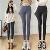 Winter New Lamb Velvet Underpants Thickened Double German Velvet 9/4 Pants Women's Fat MM Large Soft Thick Tight Pants