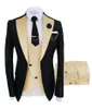 Mens Suits Blazers Solid 3 Piece Men For Wedding Party Business Formal Groom Tuxedos Två knappar Blazervestpantsslim Fit Costume Homme 231214