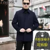 Men's Wool Blends Tcyeek 100% Cashmere Double Sided Woolen Coats for Men Winter Clothing Thickened Warm Goose Down Liner Mid-long Male Coat S-8XL 231213