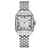 Montres-bracelets de luxe femmes montres 2023 simple carré calendrier romain montre à quartz mode bracelet en acier inoxydable dames horloge