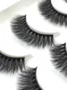 Falska ögonfransar Anpassade 50 lådor 5 par Mink Eyelashes 3D Lashes Winged Thick Makeup Eyelash Dramatic Natural Soft Fake Eye 231213