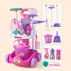 Tools Workshop 2023 1 pcsset semblant jouer jouet simulation aspirateur chariot nettoyage poussière bébé enfants maison poupée accessoires 231213