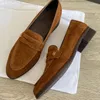 Casual skor kvinnor fransk stil får mockor loafers