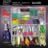 Iscas iscas fflybg conjunto de isca de pesca mista macio e duro kit minnow metal gabarito colher acessórios com caixa para baixo pike manivela 231214