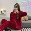 Mulheres sleepwear wavmit inverno botão cardigan flanela quente engrossar manga longa pijama conjunto mulheres ouro veludo homewear