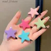 Headwear Hair Accessories 2PCS Can Color Stars Kids Hairpins Sweet Cute Baby Girls Hair Accessories ly Fashion Solid Color Children's HeadwearL231214