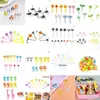 Forks 6-50pcs Animal Fruit Grade Mini Cartoon Crianças Bolo Bolo Bento Acessórios para Almoço Decoração de Festa298p