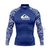 Damen Bademode Herren Surfen Rashguard Shirts Langarm Eng UV-Schutz Wassersport Schwimmen Schwimmanzug Tauchen Tops Boxen T-Shirt