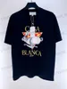 T-shirt da uomo Coniglio Pittura Casablanca T-shirt Tee Top Coppia T-shirt in cotone casual per uomo Donna All'interno Tag T231214