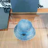 Nieuwe kinderen Fedora designer kinderen brede rand hoeden maat 3-12 t meisje vissershoed doos verpakking blauwe denim stof baby caps Dec05