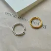 Wedding Rings Simple Rope Knot Twist Open Ring 925 Sterling Silver Gold Plated Korean Trendy Adjustable Plain Twisted Infinity Rings for Women 231214