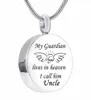 Cremation Memorial Wing Jewelry My Guardian Angel Cremation Urn Ashes Memorial rostfritt stål Runda hänge halsband5066365