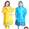 Raincoats Enfants Raincoat enfants mignon capa de chuva infantil imperméable enfant rainat manteau er Poncho Vainwear avec un sac à école 210320 D DH6R2