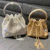 Sacs de soirée Diamants Gland Pochette Tendance Femmes De Luxe Mode Voyage Épaule Sacs À Main Sacs À Main Brillant Cristal Seau Bourse De Mariage De Mariée T231214