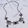 Pendentif Colliers Gothique Exagéré Araignée Pour Femmes Mode Halloween Punk Web Clavicule Chaîne Collier Bijoux De Fête