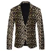 남자 양복 2023 줄무늬 수컷 블레이저 폴카 도트 표범 프린트 캐주얼 영국 패션 슬림 핏 자켓 슈트 코트 스트리트웨어