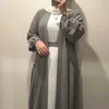 Etniska kläder Ramadan Eid Abaya Dubai Turkiet Hijab klänning Muslimsk kvinna Kimono Modest Kaftan Robe Femme Islamiska öppna Abayas för kvinnor