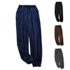 Pantalon homme pyjama bleu automne hiver chaud flanelle pantalon large jambe ample grande taille velours épais pantalons de survêtement hommes bas