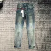 Lila Hosen Designer für Männer Frauen Hosen Lila Marke Jeans Sommer Loch 2023 Neue Stil Stickerei Selbst GGJD 7 IBB0
