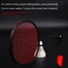 Badminton String Full kolfibersträckt racket 4U 6U 82G 72G spänning 22 30 kg 13 kg Training Racquet Speed ​​Sports med väskor för adul 231214