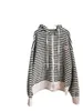 Women's Hoodies Simple Yet Stylish 2023 Autumn Zippered Hooded Jacket In Textured Black And Pink Stripes For Women