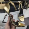 YSL talon haut classiques talons slingback femmes chaussures talons sandales mode plage fond épais robe chaussure alphabet dame sandale cuir pompe à talons hauts pour femme designer