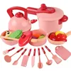 Docka hus tillbehör två färg slumpmässiga simulering flickor matlagning bordsartiklar lek kök leksaker 231214