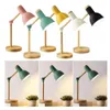 Lampes de table Élégant en bois fer LED multi-joint lampe de lecture lampe de travail flexible 3W nordique bureau pliant chambre protection des yeux219o