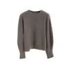 Women's Sweaters Limiguyue Soft Cashmere Wool Sequined Sweater Women Long Sleeve Knit Mohair Pullovers Spring Autumn Basic Knitwear Jumper