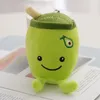 Cartoon Autumn Milk Tea Cup Plush Doll Pendant Keychain Söt ryggsäck Ornament Dekorativa dockor Festival Gift Party Favor Q831