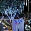 Decorações de Natal 30/50cm 10 tubos Chuva de meteoros Chuva LED Luzes de corda Decorações de árvores de Natal Guirlanda de rua para decoração Noel Ano Navidad 231214